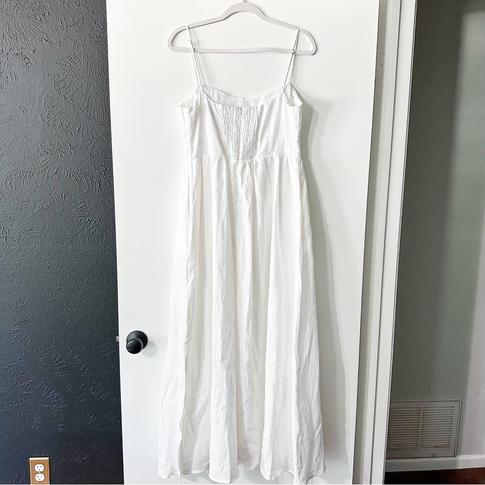 DISSH Harper Dress Midi Linen White Size 10 - Picture 6 of 8